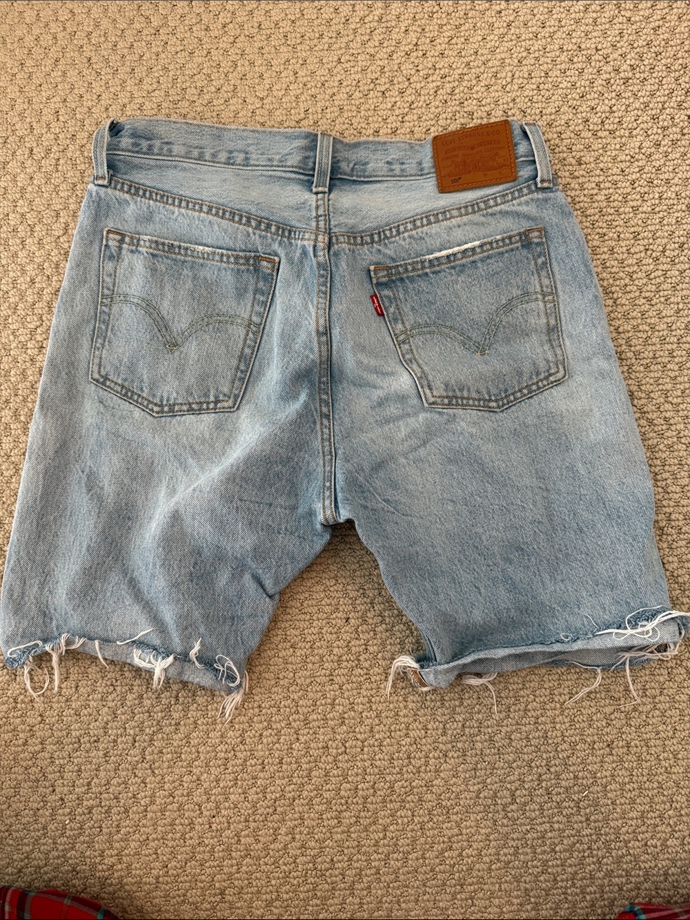501 Levi's Light Wash Denim Cutoff Shorts
